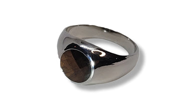 Men´s silver ring with 4.35 ct Gold Sheen Sapphire Ohararings