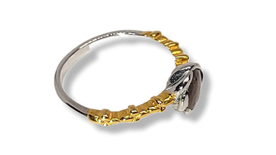 Women´s silver ring with 1.10 ct Gold Sheen Sapphire Ohararings