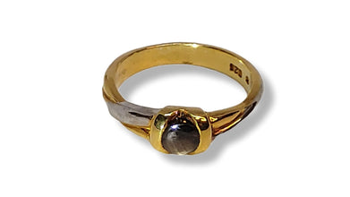 Women´s silver ring with 0.7 ct Gold Sheen Sapphire Ohararings