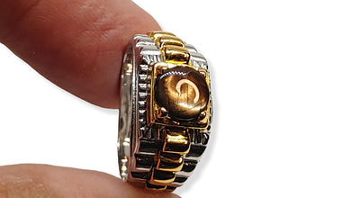 Unisex silver ring with 1.5 ct Gold Sheen Sapphire Ohararings