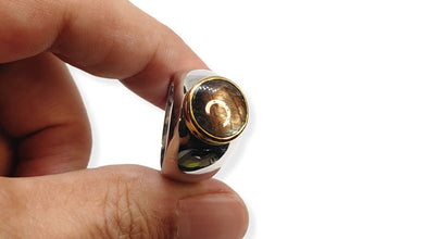 Men´s silver ring with 8.40 ct Gold Sheen Star Sapphire Ohararings