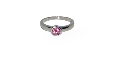 Women´s silver ring with 0.5 ct pink Tourmaline